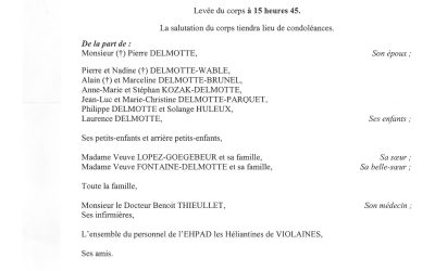 MADAME MARIE-THÉRÈSE DELMOTTE NÉE GOEGEBEUR