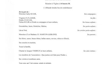 MADAME YVONNE FLAMME NÉE MARTON