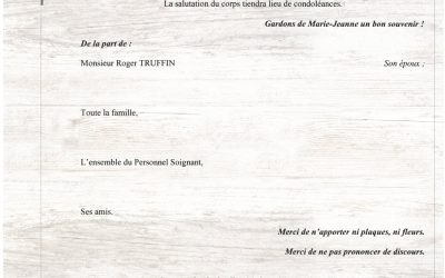 MADAME MARIE-JEANNE TRUFFIN NÉE ROUSSEL