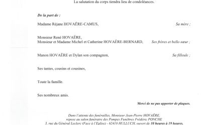 MONSIEUR JEAN-PIERRE HOVAËRE