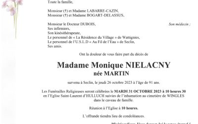 MADAME MONIQUE NIELACNY NÉE MARTIN