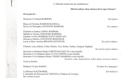 MADAME THÉRÈSE BARROIS NÉE CRÉPIN