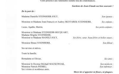MONSIEUR JEAN-CLAUDE STEINHERR