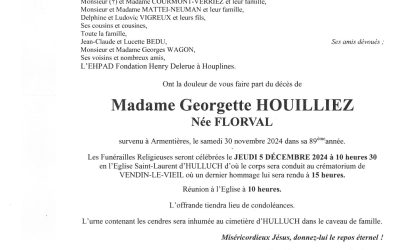 MADAME GEORGETTE HOUILLIEZ NÉE FLORVAL