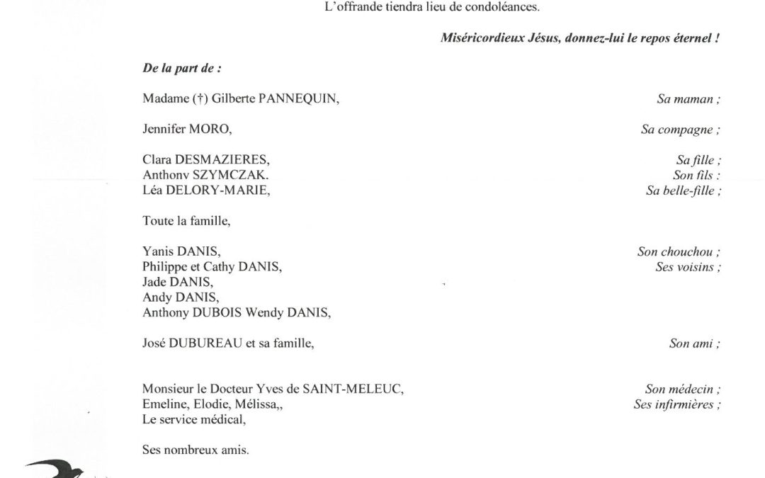MONSIEUR jEAN-PIERRE DESMAZIERES
