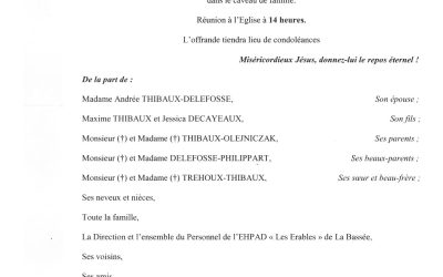 MONSIEUR ROBERT THIBAUX