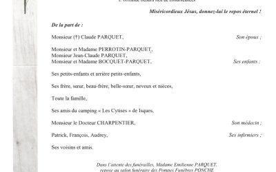 MADAME EMILIENNE PARQUET NÉE GRIFFON