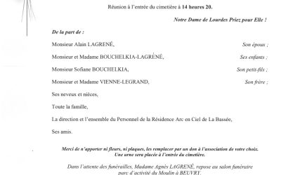 MADAME AGNES LAGRENE NEE FLAHOU