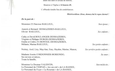 MADAME RITA BAILLEUL NÉE MORIONDO