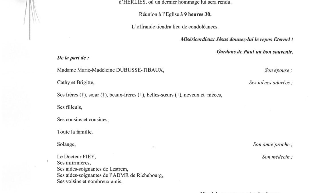 MONSIEUR PAUL DUBUSSE