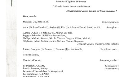 MADAME ODETTE QUESTE NEE DEGROS