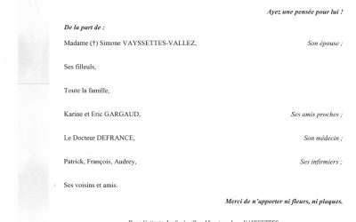 MONSIEUR JEAN VAYSSETTES