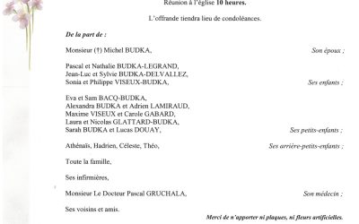 MADAME MARIE-JEANNE BUDKA NÉE FEJDA