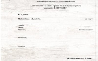 MADAME THERESE VICAIGNE