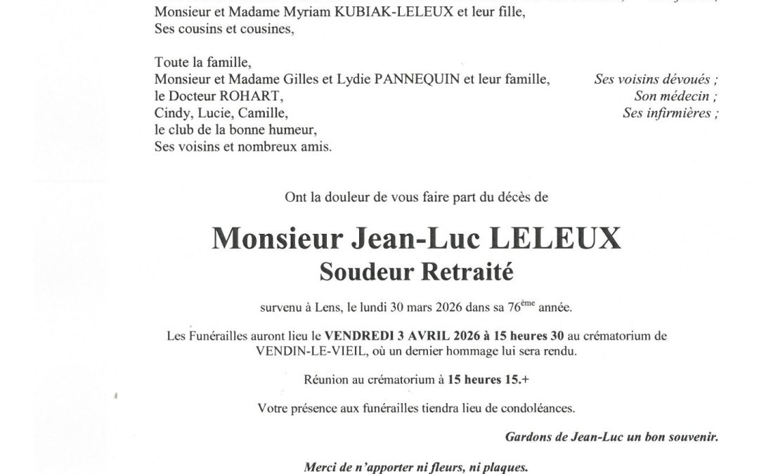MONSIEUR JEAN-LUC LELEUX