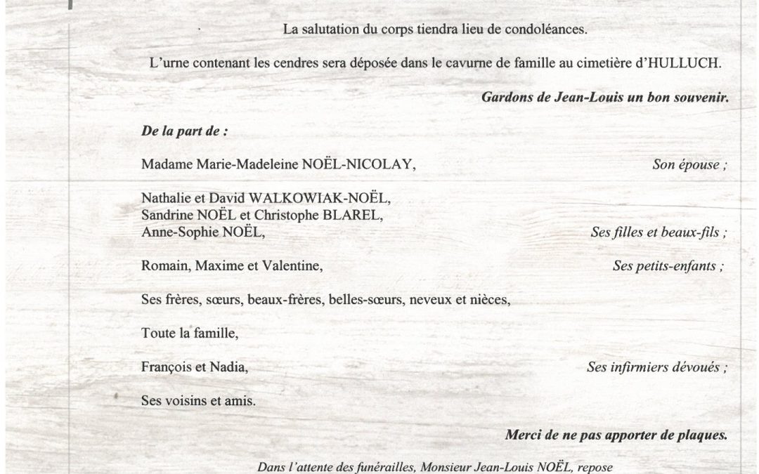 MONSIEUR JEAN-LOUIS NOEL