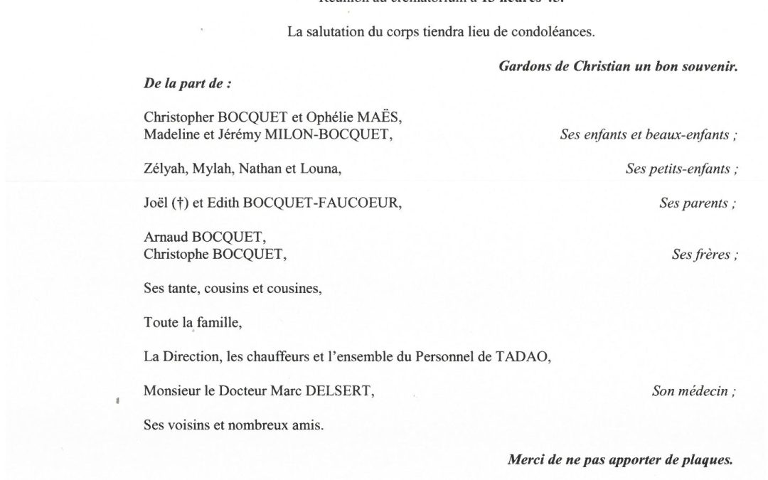 MONSIEUR CHRISTIAN BOCQUET