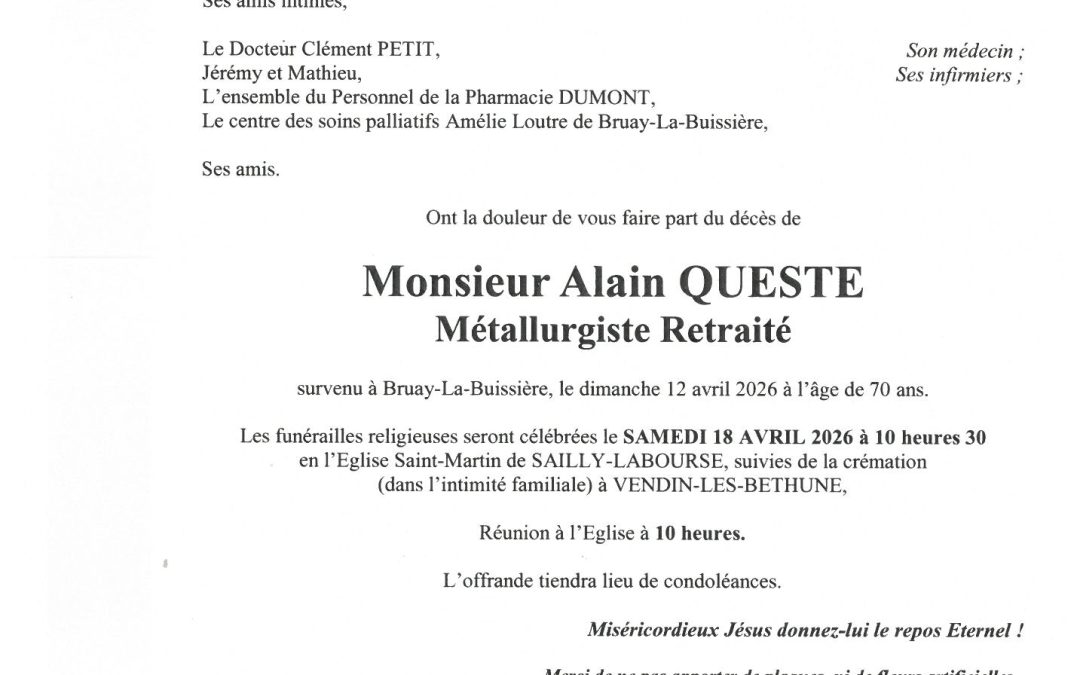 MONSIEUR ALAIN QUESTE