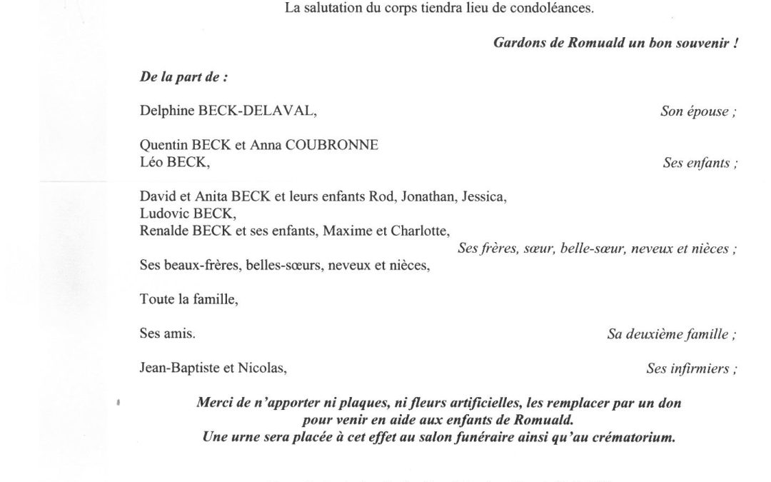 MONSIEUR ROMUALD BECK