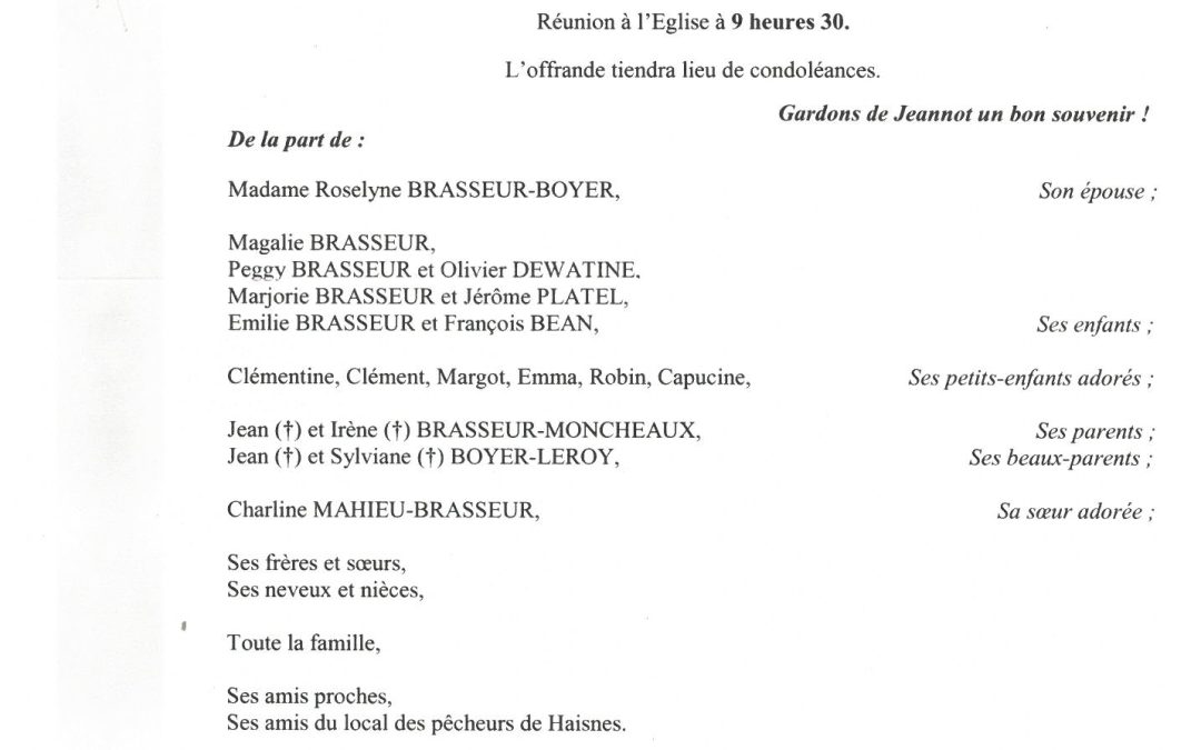 MONSIEUR JEAN BRASSEUR